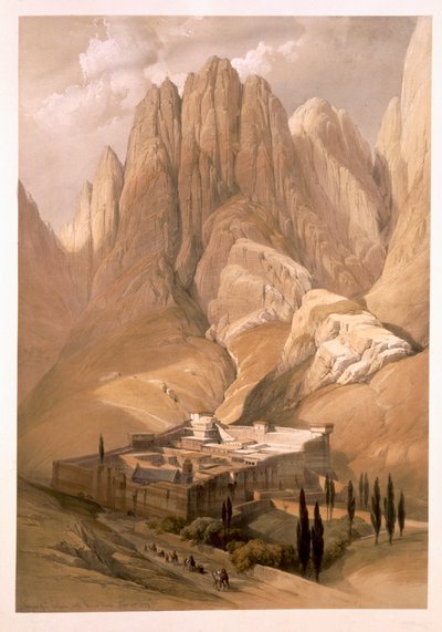 Couvent de Sainte-Catherine avec le mont Horeb, 19 février 1839, planche 118 du Volume III de 