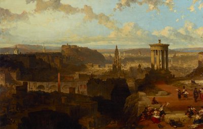 Édimbourg depuis la colline de Calton - David Roberts