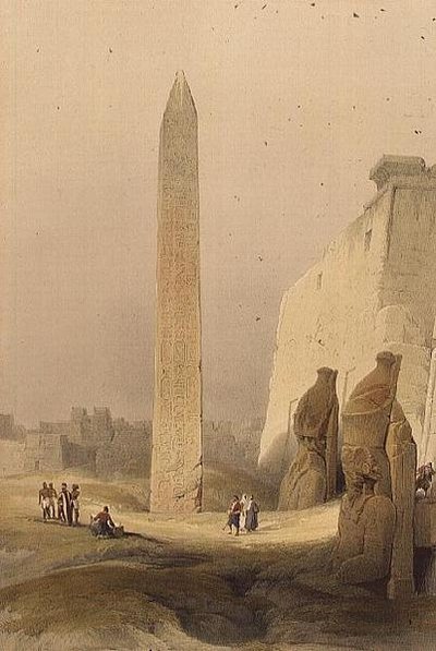 Obélisque à Louxor, de "Égypte et Nubie", Vol.1 - David Roberts