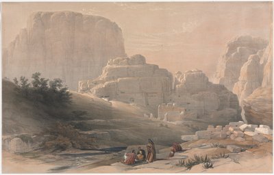 Petra, extrémité inférieure de la vallée, vue sur l