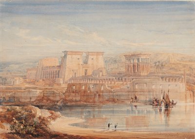Philae : vue des temples depuis le sud - David Roberts