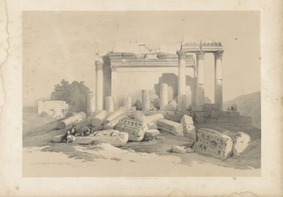 Ruines du portique oriental du temple de Baalbec - David Roberts