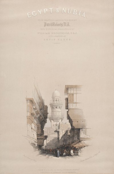 Scène de rue au Caire, en Égypte - David Roberts