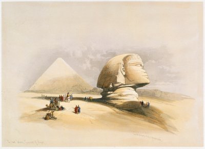 Le Grand Sphinx et les Pyramides de Gizeh, 19ème siècle - David Roberts
