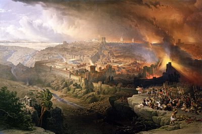 Le siège et la destruction de Jérusalem par les Romains sous le commandement de Titus, en l
