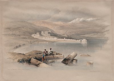 Ville de Tibériade, vue vers le Liban - David Roberts