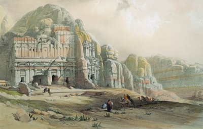 Vue des ruines de Petra, Jordanie - David Roberts