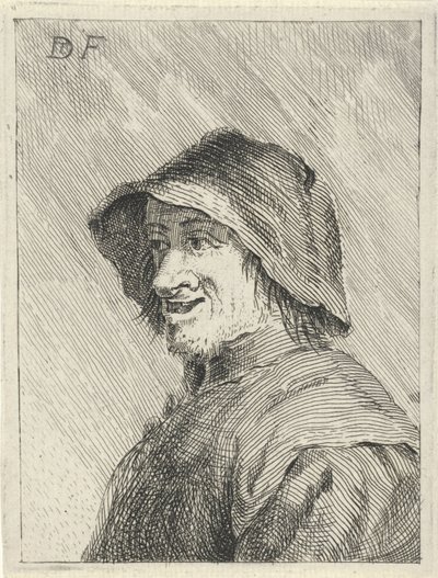 Paysans avec chapeau regardant à gauche - David Teniers (II)