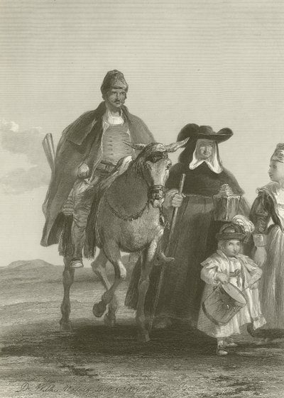 Groupe de figures entrant à Madrid - David Wilkie