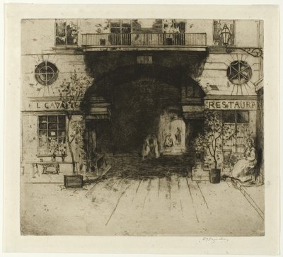 Restaurant Cavalier, planche cinq de la série Paris - David Young Cameron