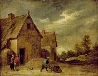 Fermier avec une brouette - David Teniers the Younger