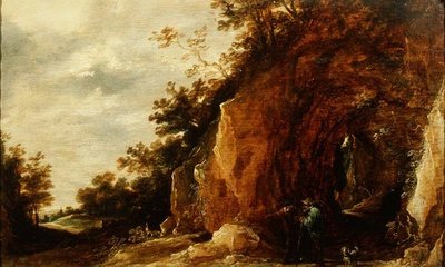 Paysage avec des voyageurs (un des deux) - David Teniers the Younger