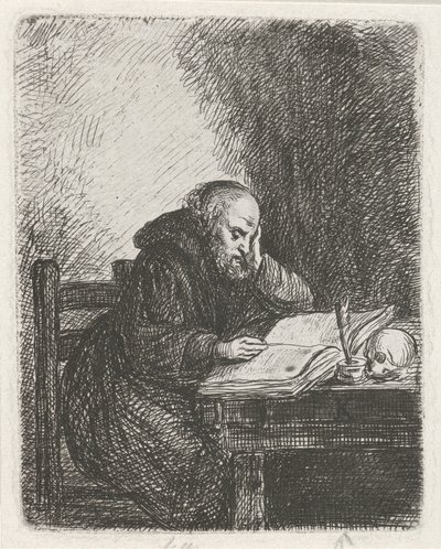 Moine lisant - David van der Kellen