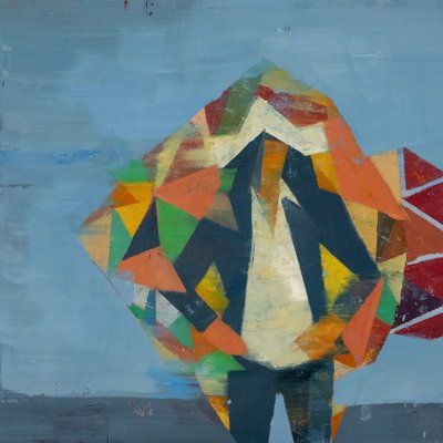 Robert Filliou 33, 2024 (huile sur lin) - Davis Lisboa