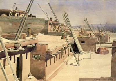 Rue du Pueblo de Zuni, Nouveau Mexique - De Lancey Gill