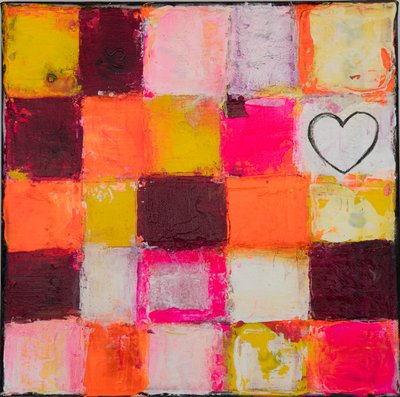 Cœur en grille coloré - Deb Chaney