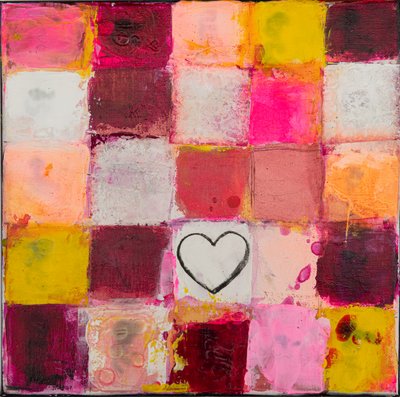 Grille de cœurs colorés - Deb Chaney
