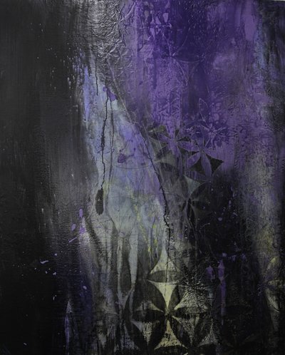 Flux abstrait violet foncé - Deb Chaney