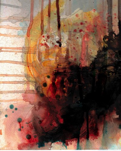 Gouttes abstraites flamboyantes - Deb Chaney