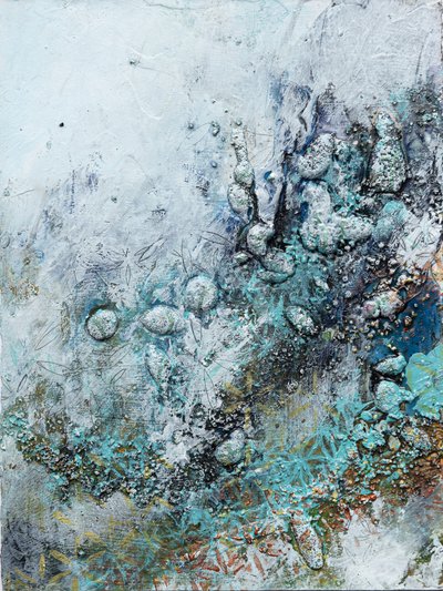 Textures bleu sarcelle glacées - Deb Chaney