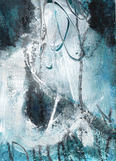 Abstrait « Misty Blue » - Deb Chaney