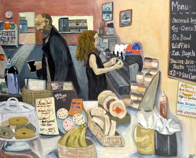 Ana Bananas Cafe 2019 (acrylique sur toile) - Deborah Eve Alastra
