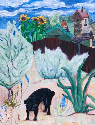 Carlin de basse-cour, 2016 (acrylique sur toile) - Deborah Eve Alastra