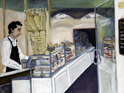 Bakery St. Germain, 2017 (acrylique sur toile) - Deborah Eve Alastra