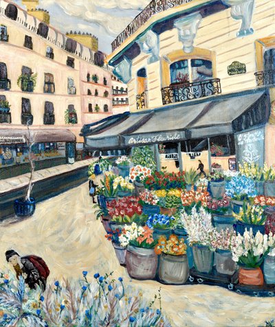Fleuriste, 2020 (acrylique sur toile) - Deborah Eve Alastra