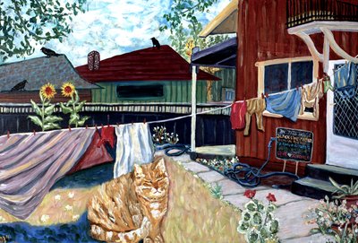 Dans cette maison, 2022 (acrylique sur toile) - Deborah Eve Alastra