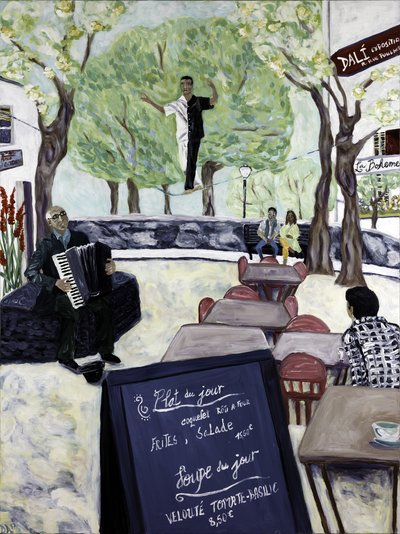 Montmartre, 2017 (acrylique sur toile) - Deborah Eve Alastra