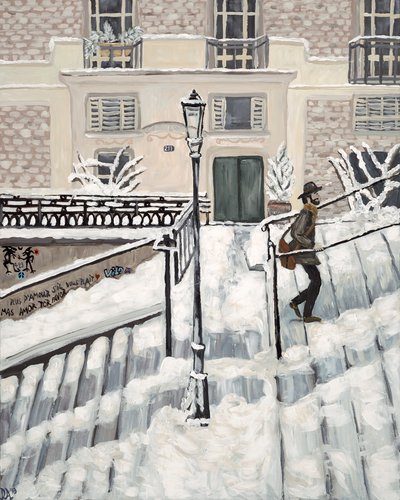 Neige de Montmartre, 2017 (acrylique sur toile) - Deborah Eve Alastra