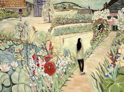 Nita à Giverny, 2017 (acrylique sur toile) - Deborah Eve Alastra