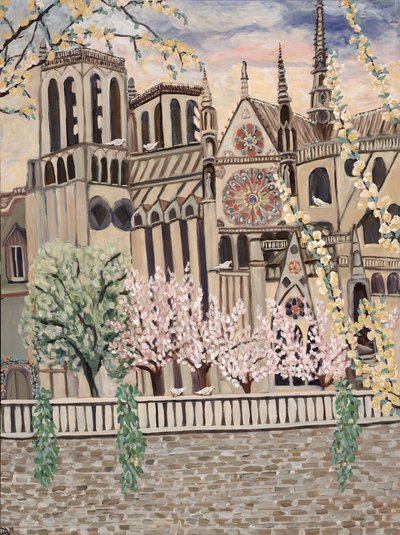 Colombes de Notre-Dame, 2018 (acrylique sur toile) - Deborah Eve Alastra