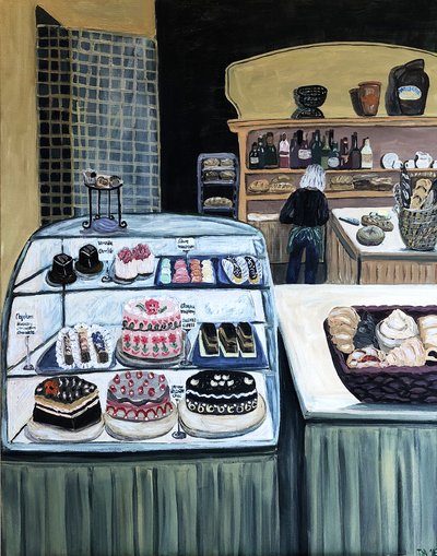 Pâtisserie, 2018 (acrylique sur toile) - Deborah Eve Alastra