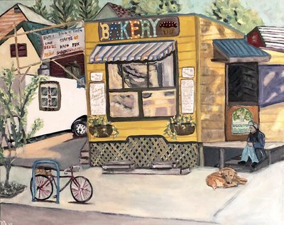 Portlandia, 2018 (acrylique sur toile) - Deborah Eve Alastra
