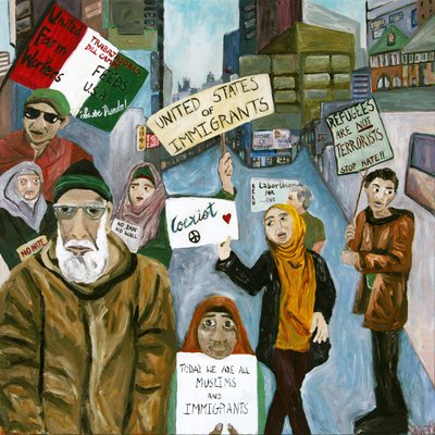 Resist 2, 2017 (acrylique sur toile) - Deborah Eve Alastra