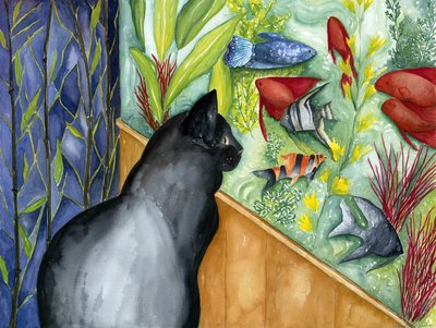 Le poisson de Toby, 2002 (aquarelle) - Deborah Eve Alastra