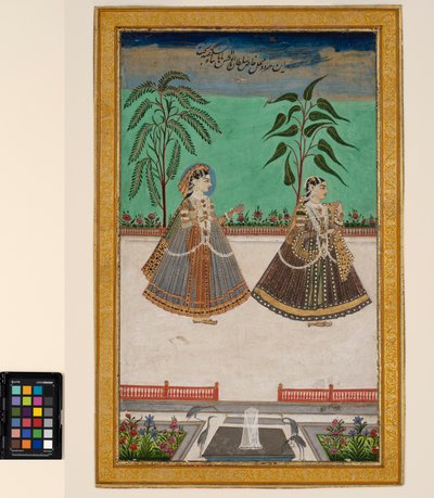 Deux femmes du harem de Tana Shah de Golconde, c.1800 - Deccani School