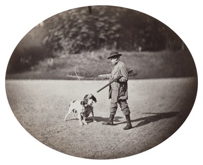 Chasseur avec chiens, vers 1862 - Delmaet and Durandelle