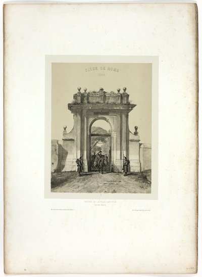 Entrée de la Villa Santucci, de Souvenirs d’Italie : Expédition de Rome - Denis Auguste Marie Raffet