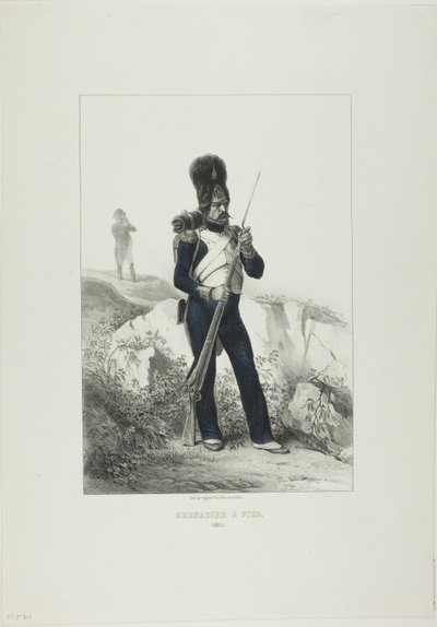 Grenadier à pied, Elbe - Denis Auguste Marie Raffet