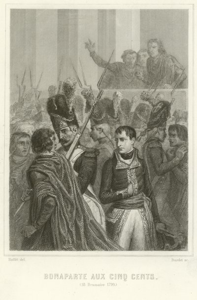 Napoléon Bonaparte entouré par les membres du Conseil des Cinq-Cents - Denis Auguste Marie Raffet