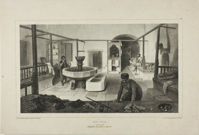 Bain de tartre, salle de repos - Denis Auguste Marie Raffet