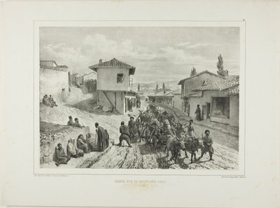 Rue principale de Baghtcheh-Saraï, Crimée, 19 août 1837 - Denis Auguste Marie Raffet