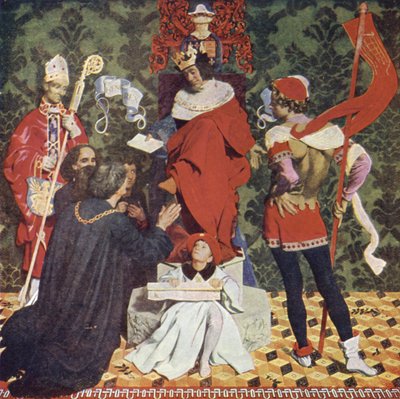 John Cabot et ses Fils Recevant la Charte du Roi Henri VII pour Naviguer à la Recherche de Nouvelles Terres - Denis William Eden
