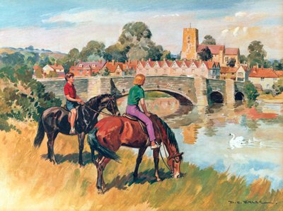 Scène de campagne anglaise (lithographie couleur) - Derek Charles Eyles