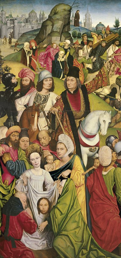 Sainte Véronique et un groupe de chevaliers - Derick Baegert