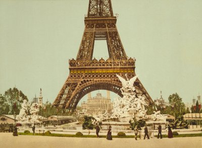 Tour Eiffel et Fontaine, Exposition Universelle, Paris, France, vers 1900 - Detroit Publishing Co.