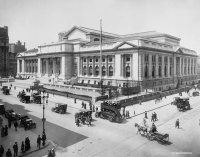 Bâtiment de la bibliothèque publique de New York, vers 1911-20 - Detroit Publishing Co.
